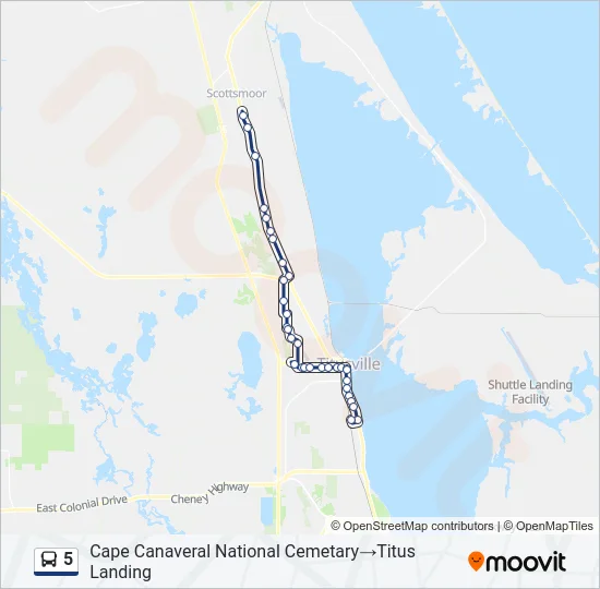 5 Bus Line Map