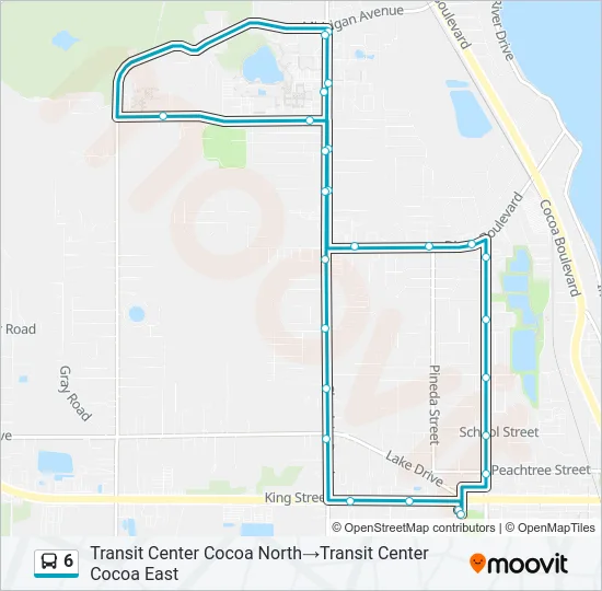 6 Bus Line Map