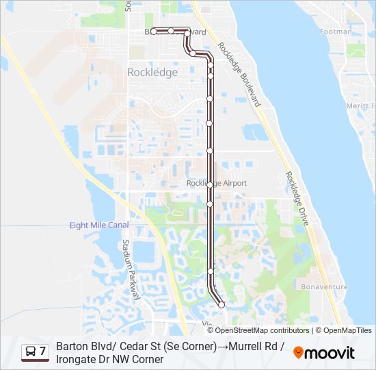 Mapa de 7 de autobús