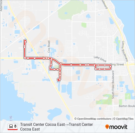 8 bus Line Map