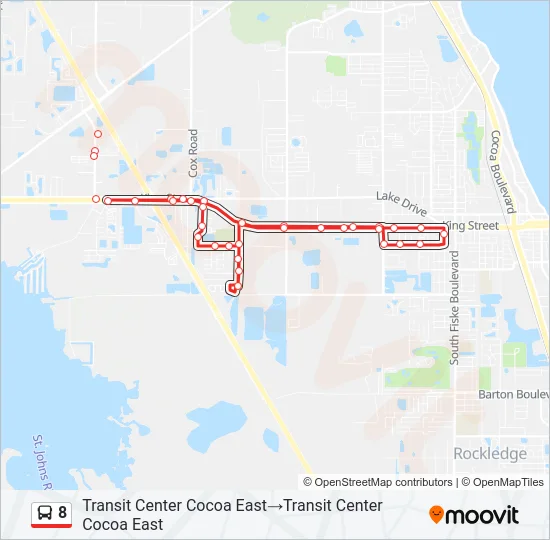 8 Bus Line Map