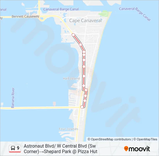 9 Bus Line Map