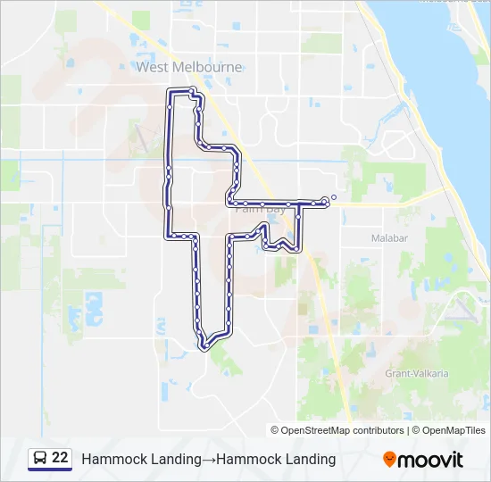 22 Bus Line Map