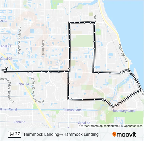 27 Bus Line Map