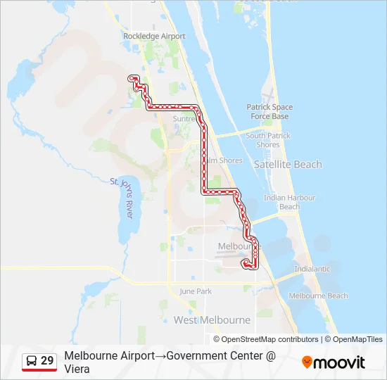 29 Bus Line Map