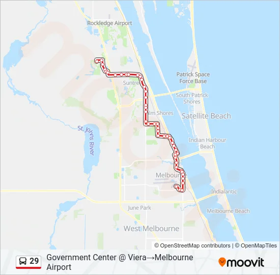 29 Bus Line Map