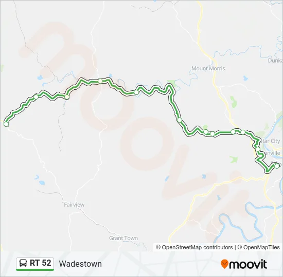 RT 52 Bus Line Map