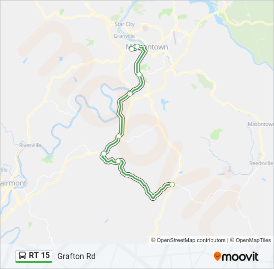 RT 15 Bus Line Map