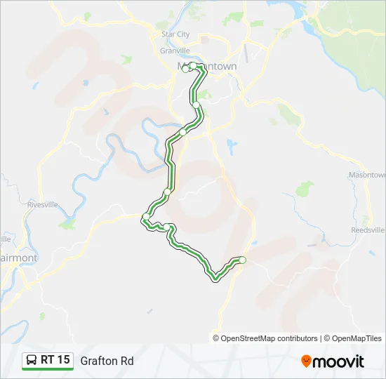 RT 15 Bus Line Map