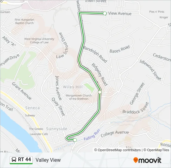 RT 44 Bus Line Map