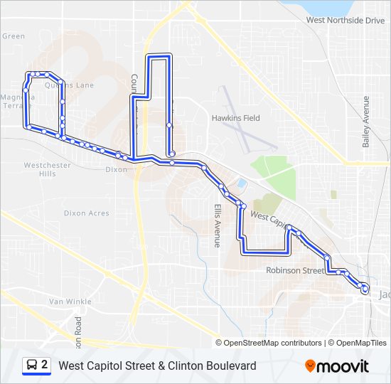 2 Bus Line Map