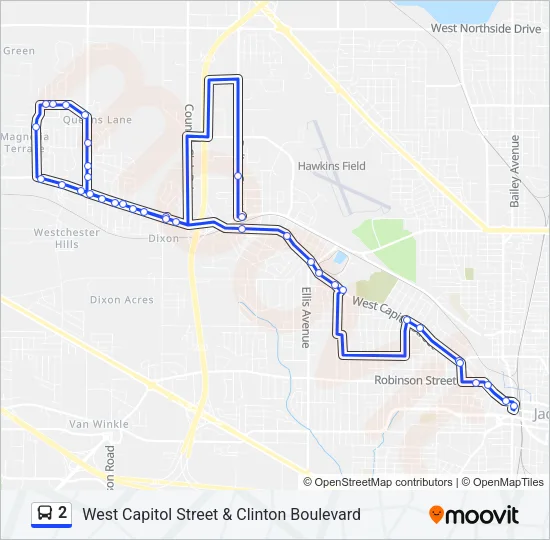 2 Bus Line Map