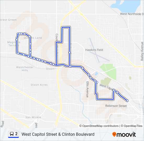 2 Bus Line Map