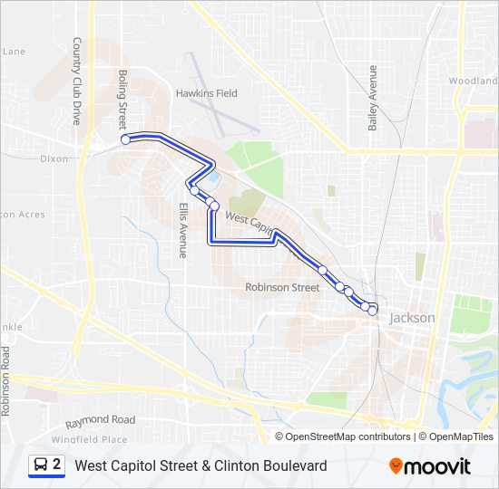 2 Bus Line Map