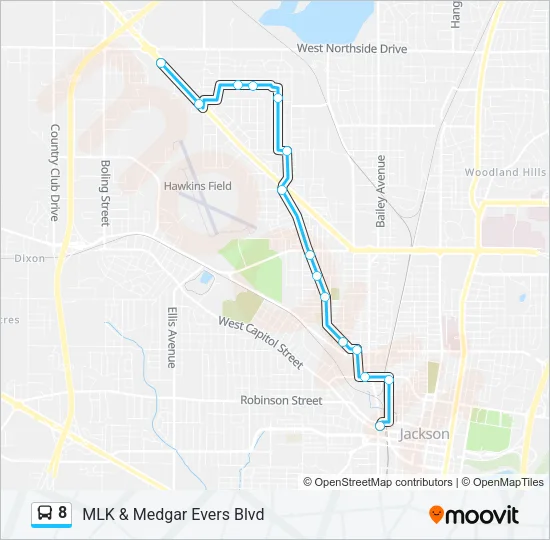 8 Bus Line Map