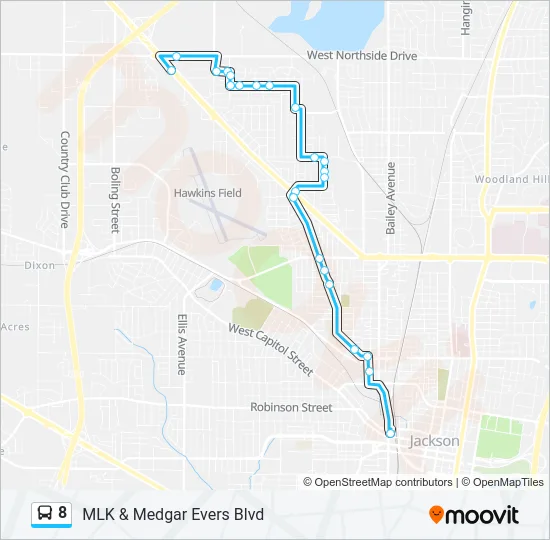 8 Bus Line Map