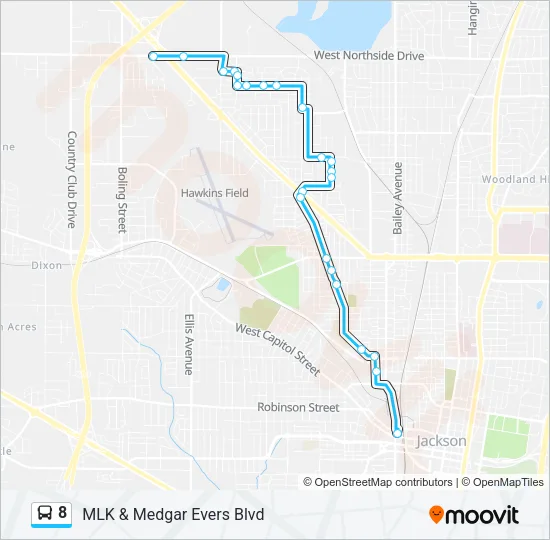 8 Bus Line Map