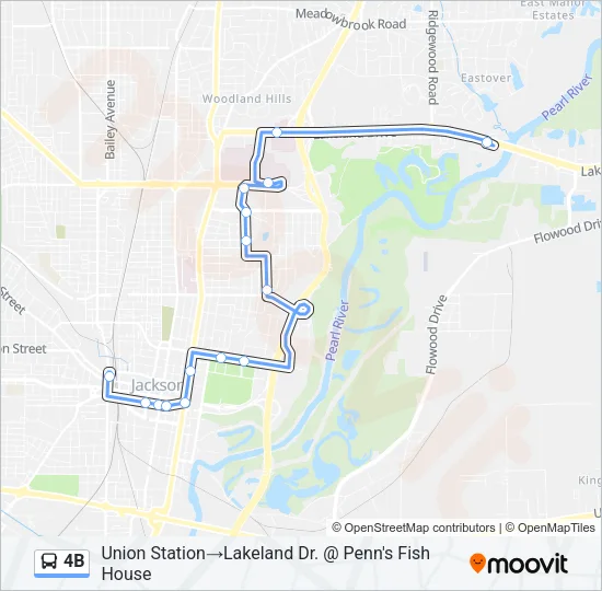 4B Bus Line Map