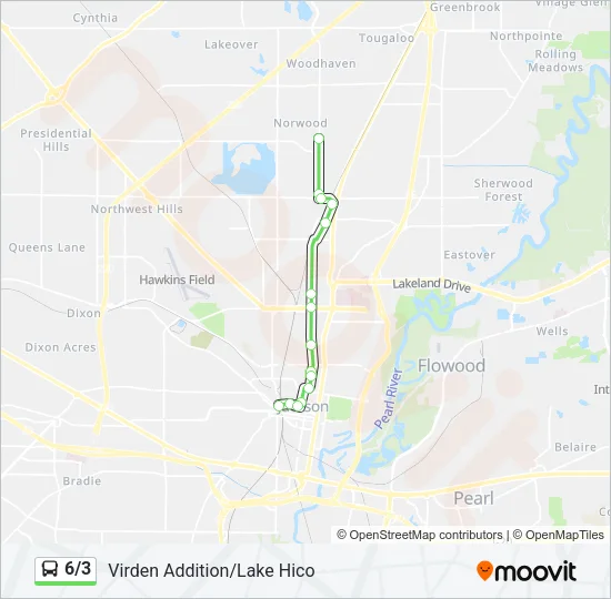 6/3 Bus Line Map