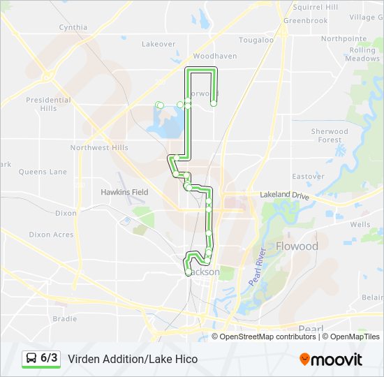 6/3 Bus Line Map