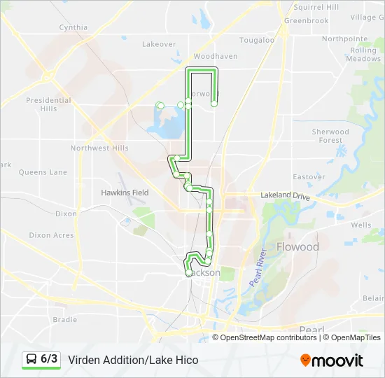 6/3 Bus Line Map