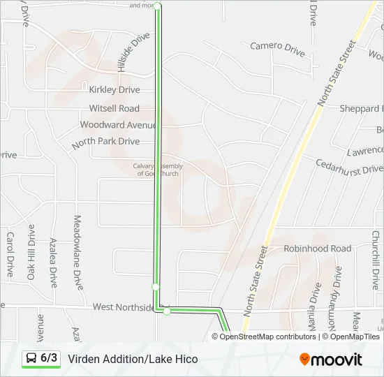 6/3 Bus Line Map