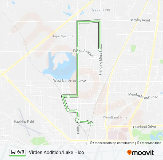 6/3 Bus Line Map