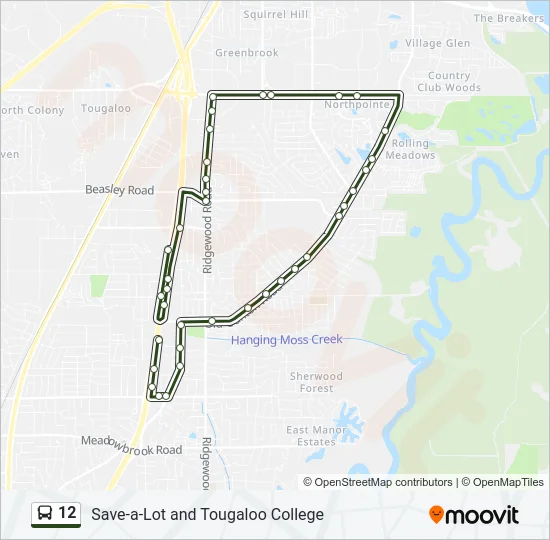 12 Bus Line Map