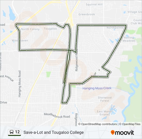 12 bus Line Map