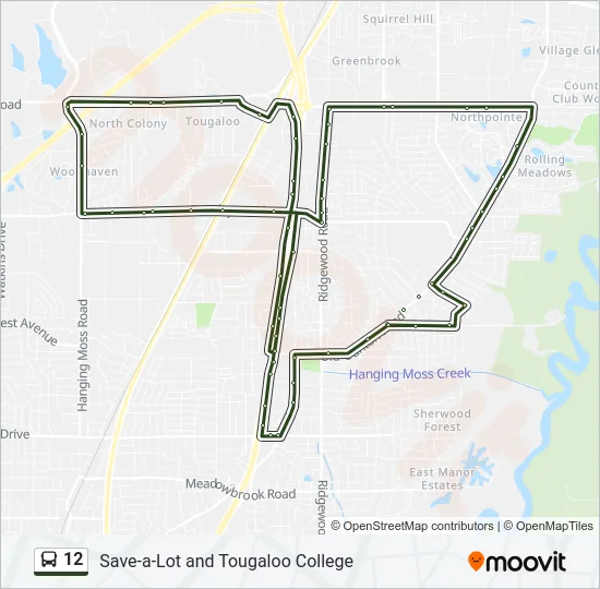 12 Bus Line Map