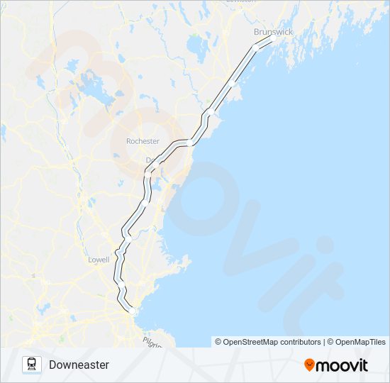 DOWNEASTER Train Line Map