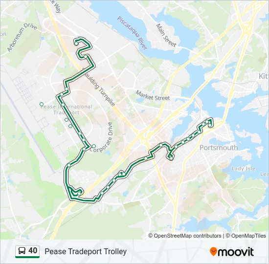 40 Bus Line Map