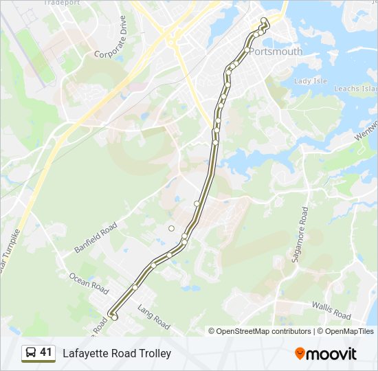 41 Bus Line Map