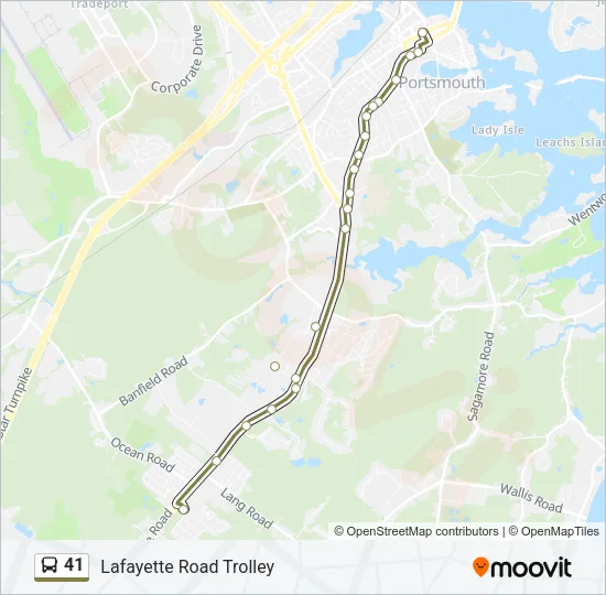 41 Bus Line Map