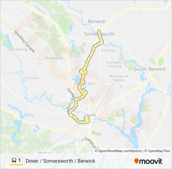 1 Bus Line Map