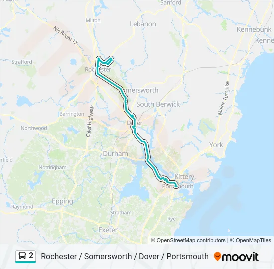 2 Bus Line Map