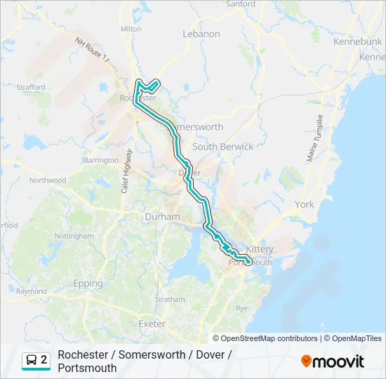 2 Bus Line Map