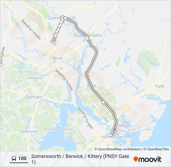 100 Bus Line Map