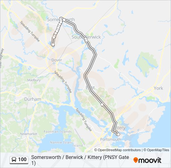 100 Bus Line Map