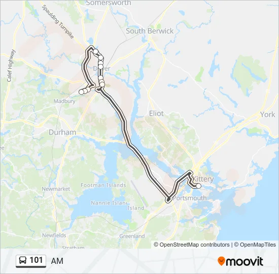 101 Bus Line Map