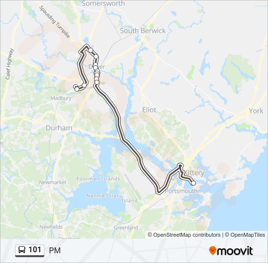 101 Bus Line Map