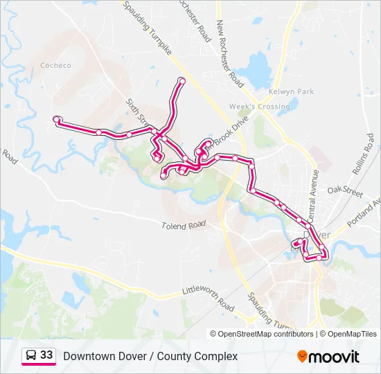 33 Bus Line Map