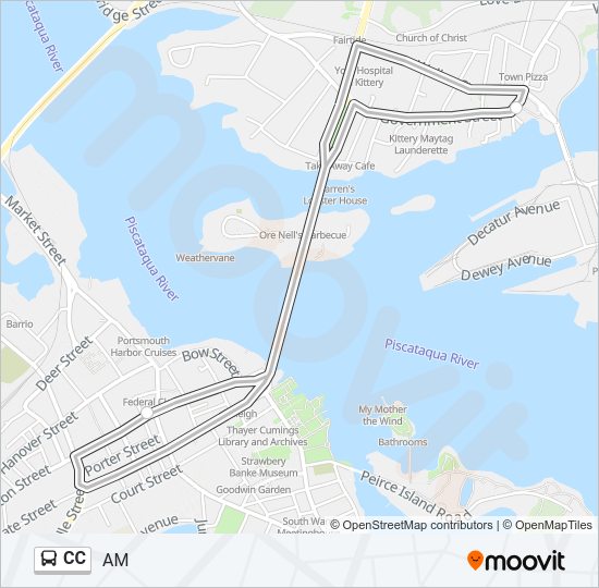 CC Bus Line Map