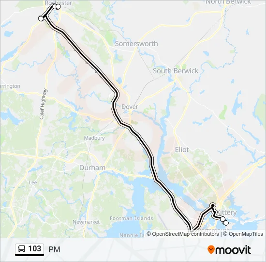 103 Bus Line Map