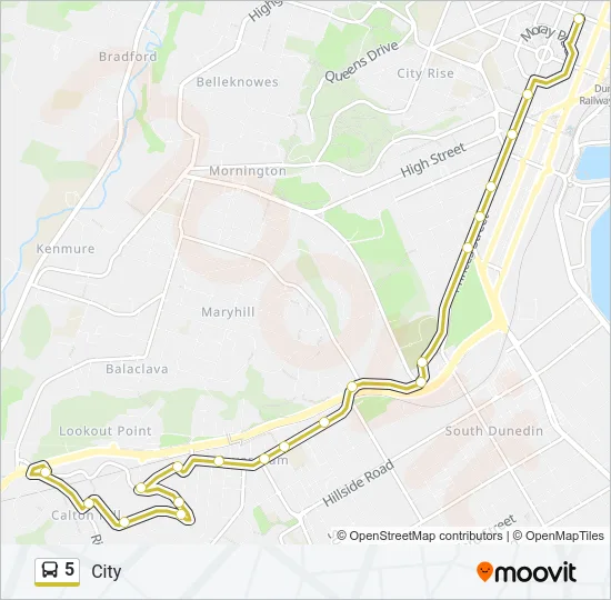 5 Bus Line Map