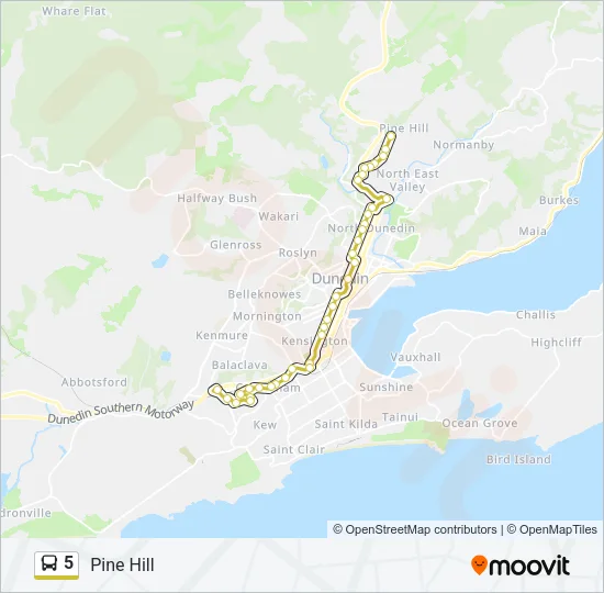 5 Bus Line Map