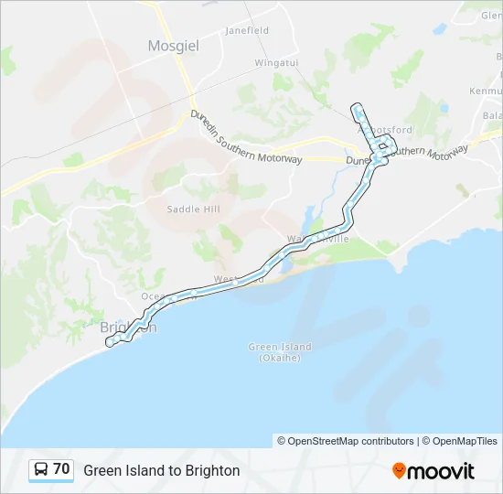 70 Bus Line Map
