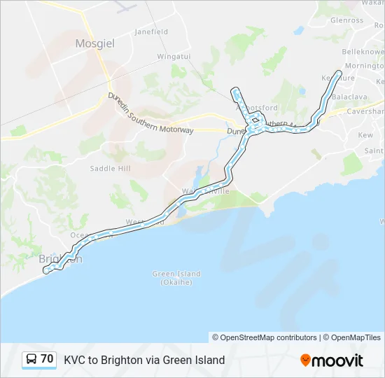 70 Bus Line Map