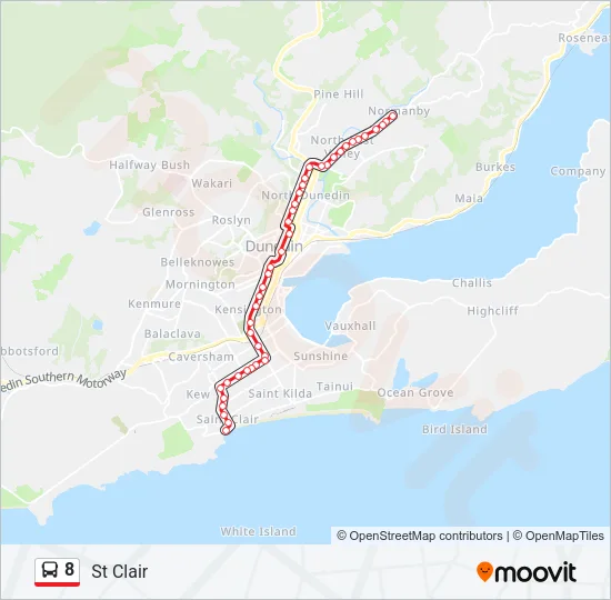 8 Bus Line Map