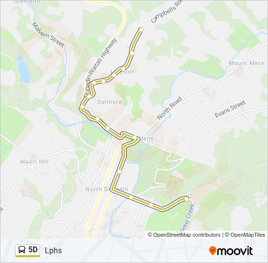 公交5D路的线路图